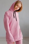 костюм с худи oversize к 068 (сухая роза) в интернет магазине опт-мода_2