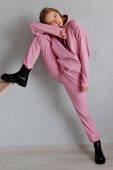 костюм с худи oversize к 068 (сухая роза) в интернет магазине опт-мода_4