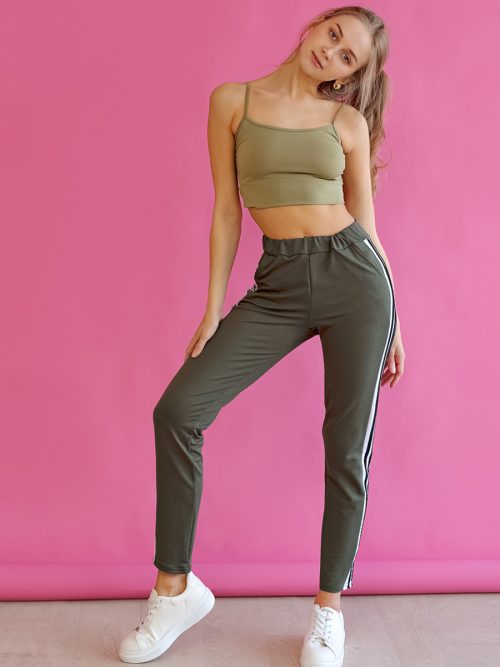 Брюки с лампасами БР 012ФР-ХАК (Хаки). Артикул: БР 012ФР-ХАК