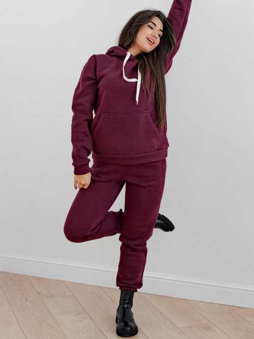 Брюки с начесом БР-045ФР/БОР (Бордо). Артикул: БР-045ФР/БОР