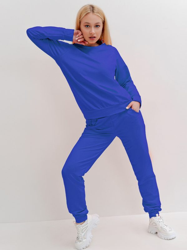 Главное фото, Костюм со свитшотом КС-047ФР/ВАС (Василек). Артикул: КС-047ФР/ВАС