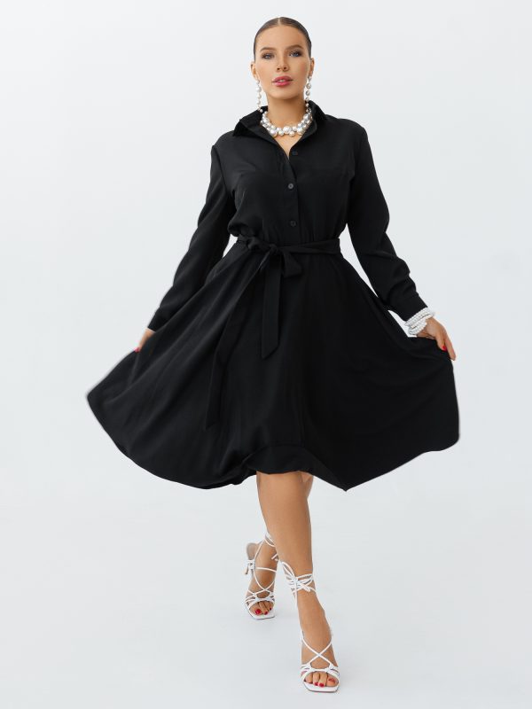 Главное фото, Платье ПЛ-154БР/ЧЕР (Черный). Артикул: ПЛ-154БР/ЧЕР