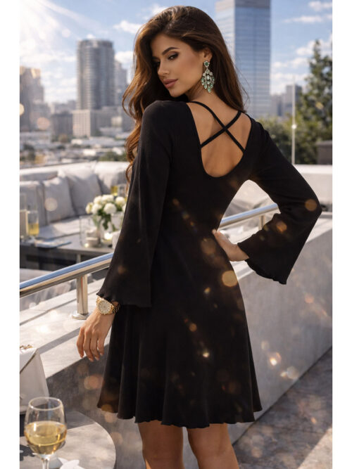 Платье Лапша  ПЛ-144ЛПШ/ЧЕР (Черный). Артикул: ПЛ-144ЛПШ/ЧЕР